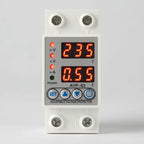 Protector Digital Ajustable Voltaje Amperaje 63a 220v Din Beige