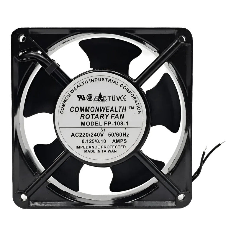 Ventilador 120x38mm Fp-108-1 Fp-108-1-s1 220v 0.125a Negro Negro