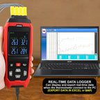 Termometro Ambiental 4 Canales Termocupla Data Logger Alarma