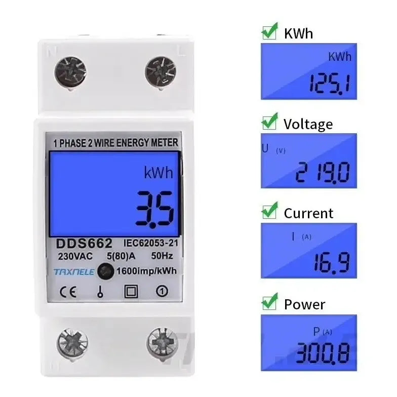 Medidor Energia Electrica Remarcador Monofasico 220v 80a 2p