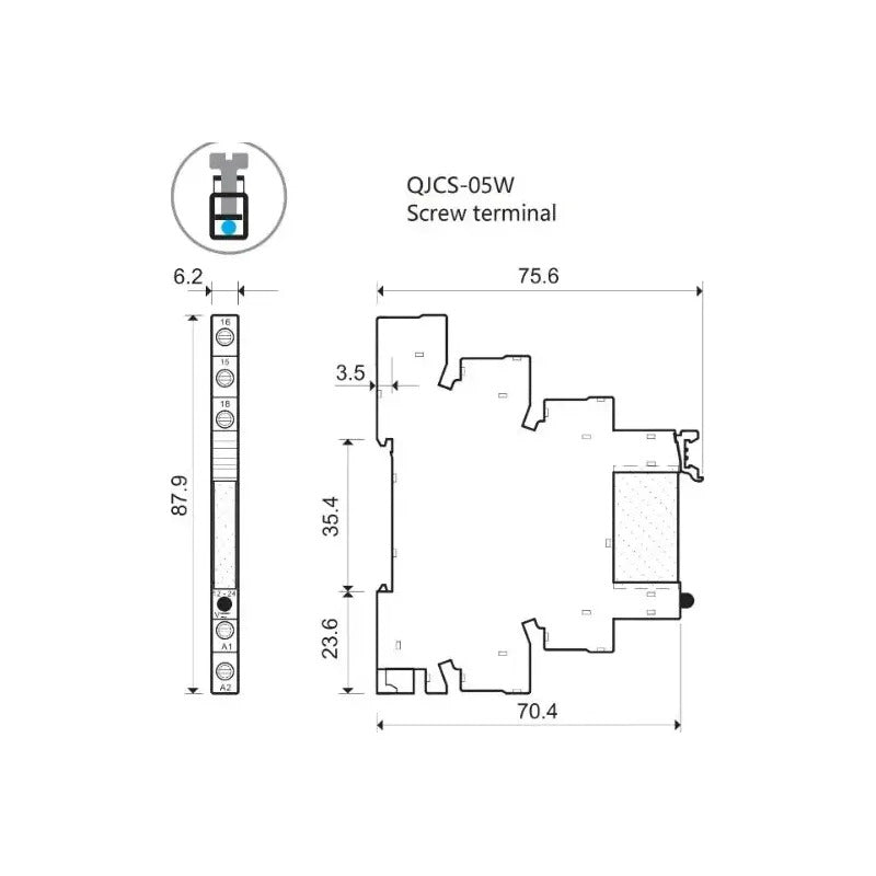 Rele Interface Plano Slim 220v Ac/dc Riel Din