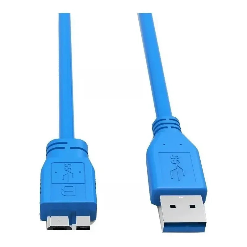 Cable Usb 3.0 - Micro B 3.0 Disco Duro Externo Hdd 50cm Fast Azul