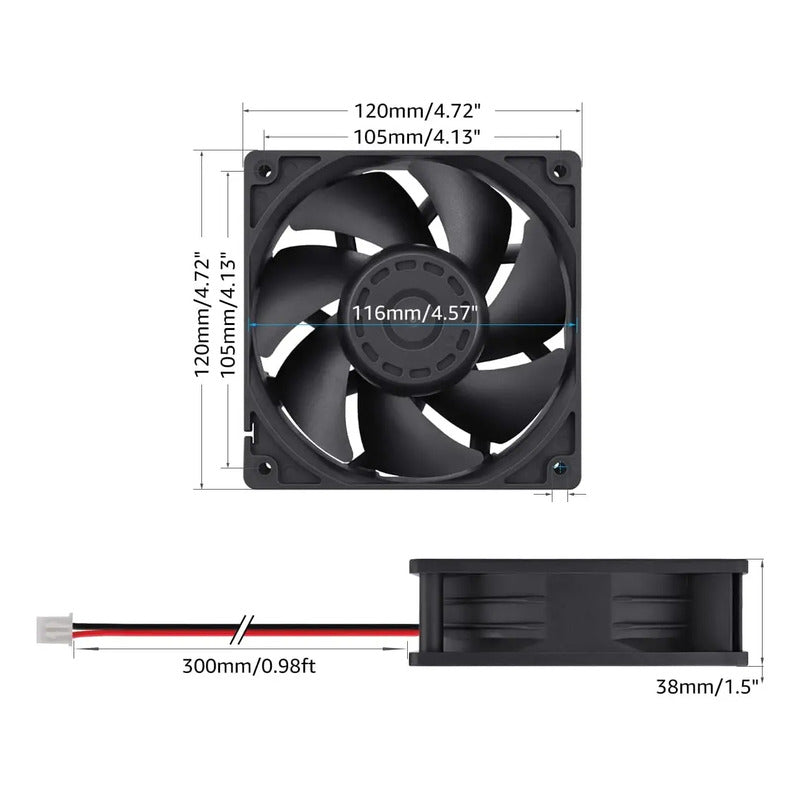 Fan Ventilador Runda Rs1238l24 24v 12mm 38mm Soldadora 12038