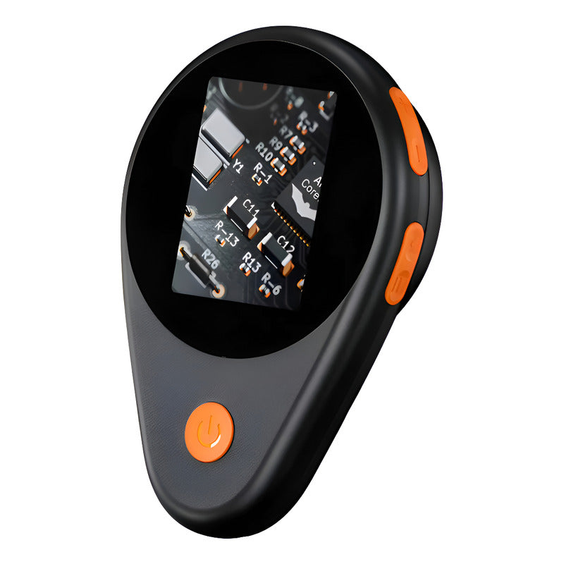 Microscopio Digital Portatil Camara Luz Led Pantalla Usb Negro Y Naranja