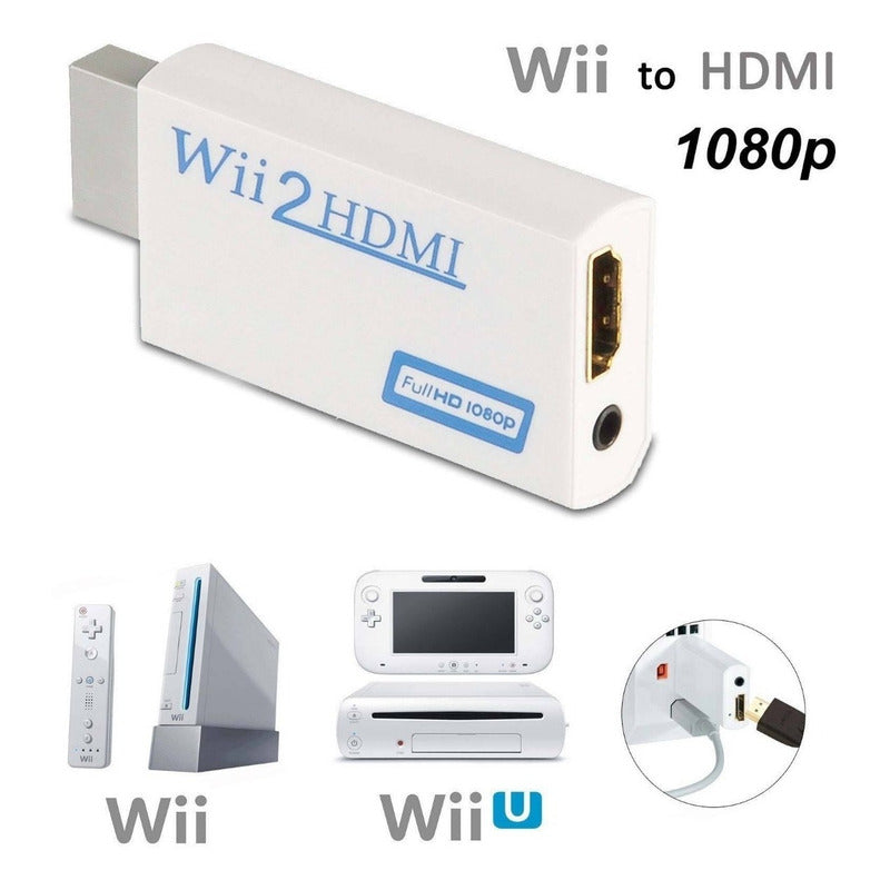 Adaptador Hdmi Para Nintendo Wii A Hdmi Audio Video Wii2hdmi