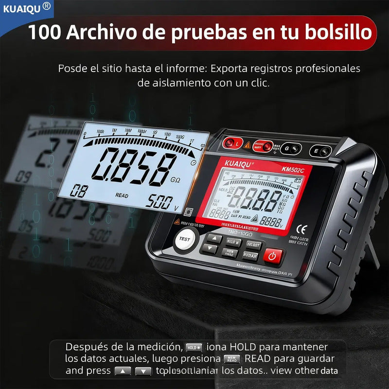 Probador Medidor Resistencia Aislamiento Megohmetro 1000v