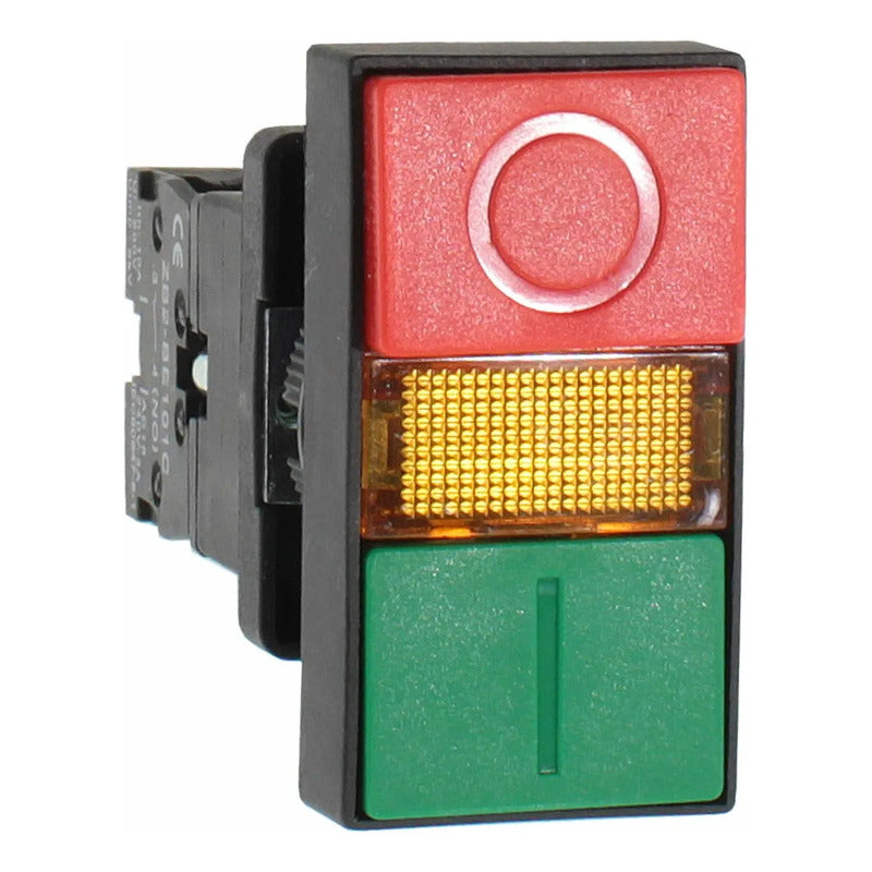 Switch Pulsador Interruptor On Off 22mm 1nc 1no Con Luz 220v Verde Y Rojo
