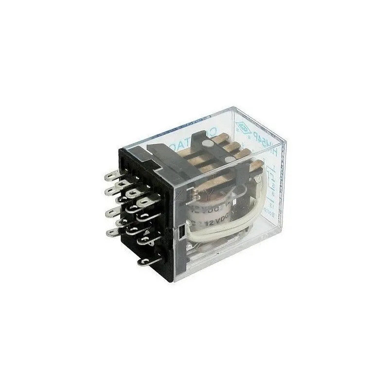 Rele 12v 4pdt My4n-j Relay 4no - 4nc Relay Hh54p Con Base