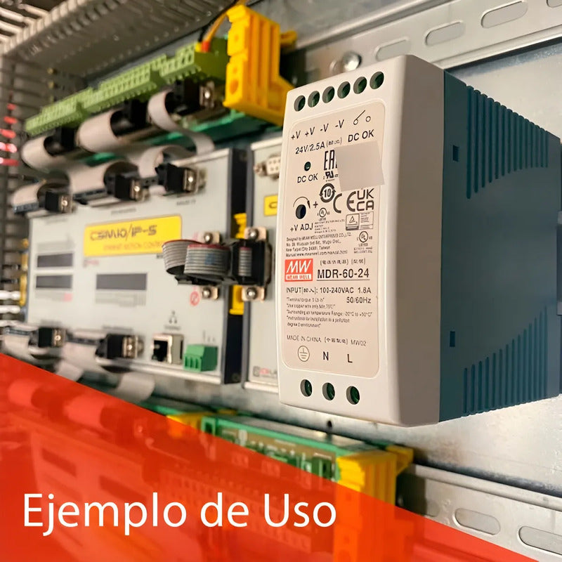 Fuente De Poder Meanwell 12vdc 5amp Riel Din Mdr-60-12 60w