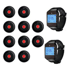 Boton Inalambrico Localizador Garzon Reloj Restaurant Pager Negro