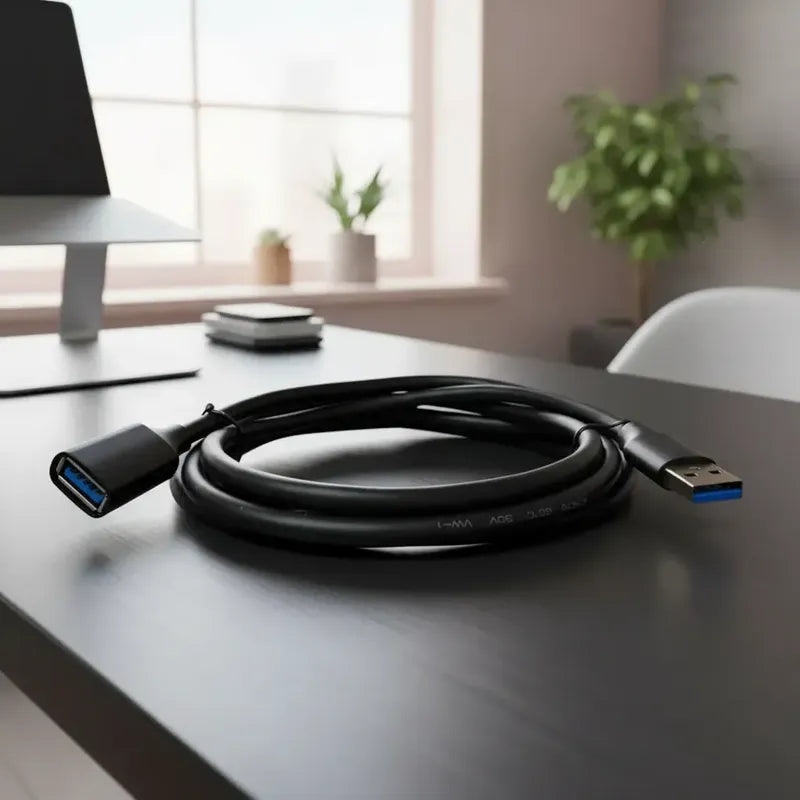Cable Extensión Alargador Usb A Macho-hembra 3 Metros Usb3.0 Negro