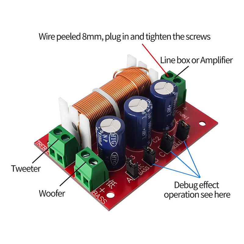 Crossover 400 Watts Separador Frecuencias 2 Vías Bajo Treble