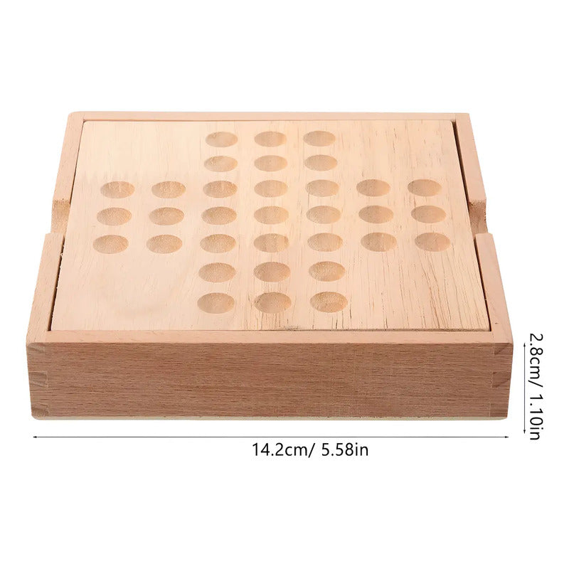 Juego Solitario Senku Artesanal 35 Piezas Madera Iq Puzzle
