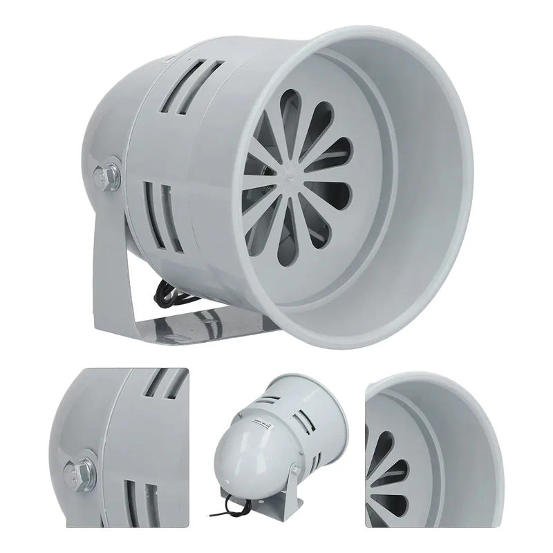 Sirena Industrial Tipo Turbina 125db 220v Alarma Bocina Gris