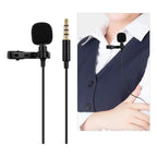 Microfono Condensador Lavalier Solapa Para Celulares Tictok Negro