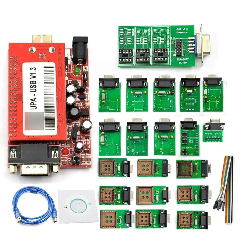 Programador Upa Ecu Bsi Bcu Airbag Inmo + Kit 20 Adaptadores