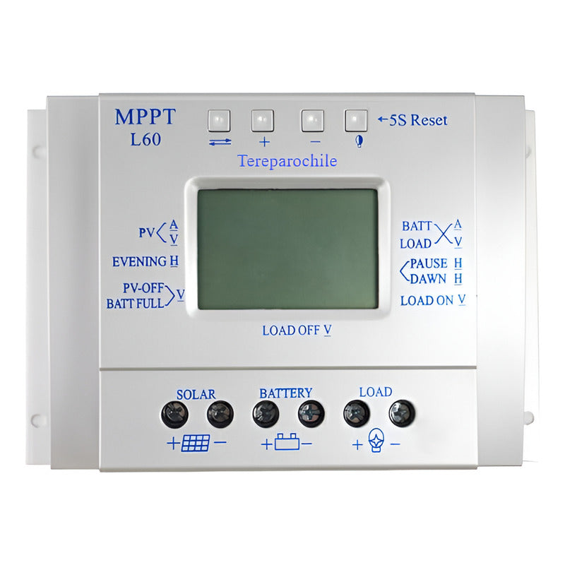 Regulador Carga Panel Solar Mppt 60a Pantalla Digital 12/24v