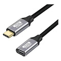 Cable Extension Macho Hembra Tipo C 10gbps Usb 3.2 3m Pd100w Gris Oscuro