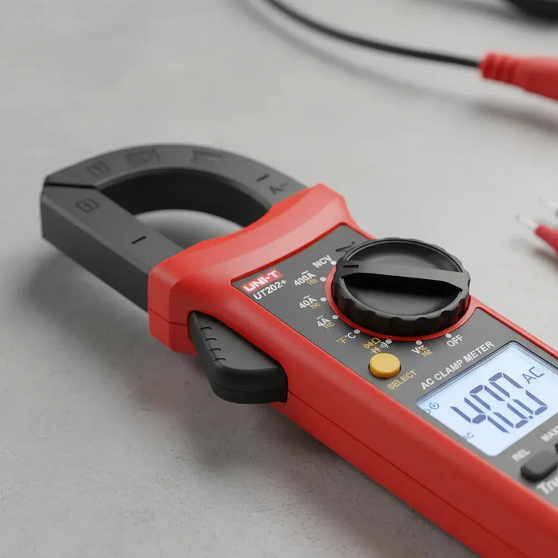Pinza Amperimétrica Uni T Ut202+ Con True Rms Y Estuche