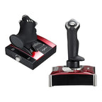 Joystick Simulador Vuelo Pxn-2119 Pro Palanca Usb Control Rojo Con Negro