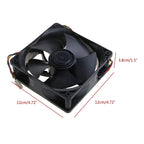 Ventilador Fan Cooler W12e12bs11b5-07 12v 120x38mm 4 Pines Negro