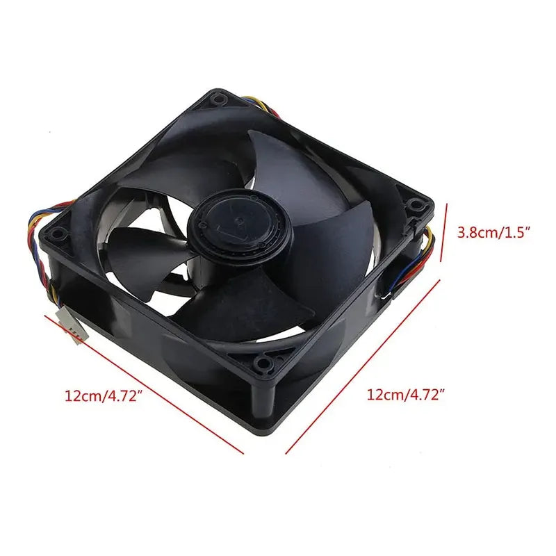 Ventilador Fan Cooler W12e12bs11b5-07 12v 120x38mm 4 Pines Negro