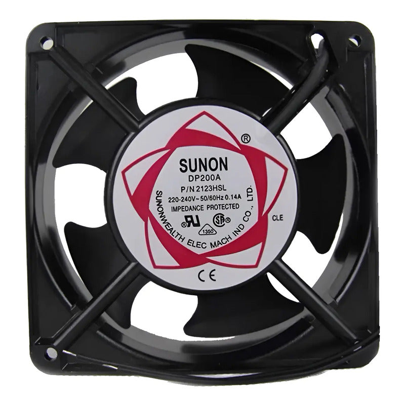 Ventilador Sunon Dp200a 2123hsl 12x12x3,8 220v 120mm 0.14a Rojo