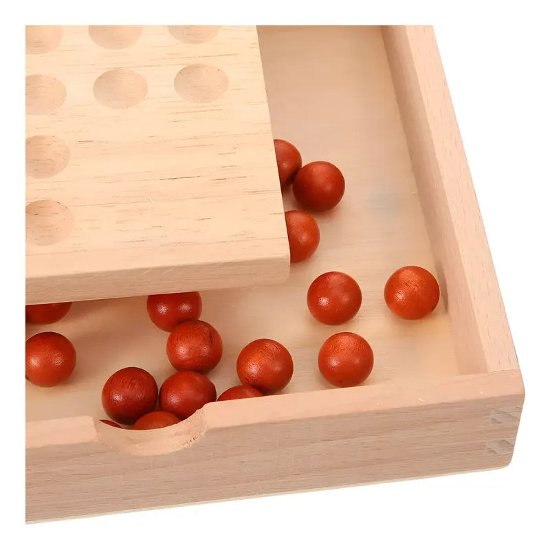 Juego Solitario Senku Artesanal 35 Piezas Madera Iq Puzzle