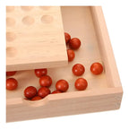 Juego Solitario Senku Artesanal 35 Piezas Madera Iq Puzzle