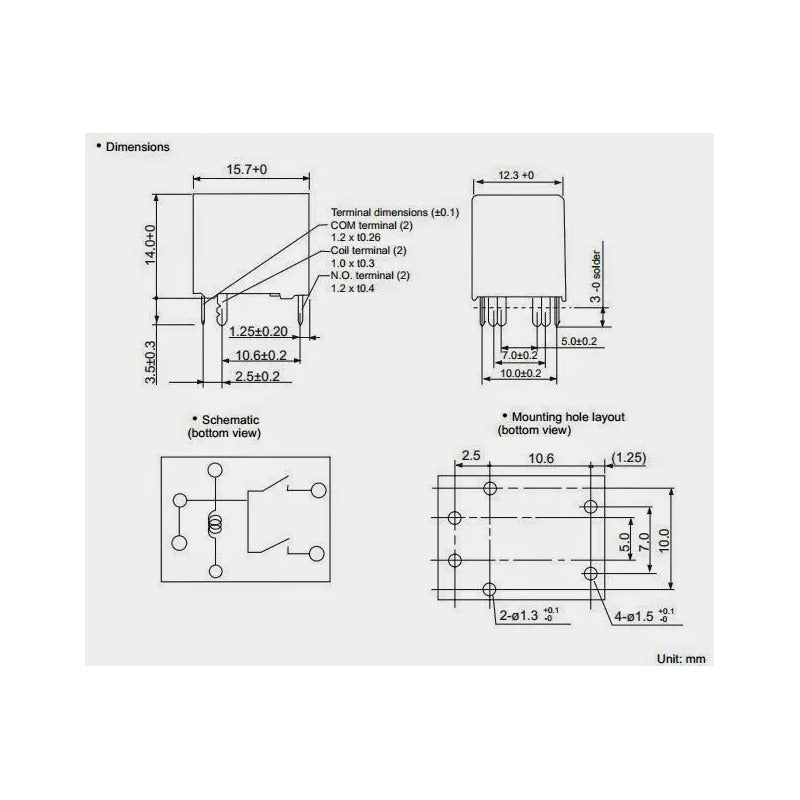 Mini Rele 53nd12 53nd12-y -05 53nd12-y-05 53nd12 Y Bobin 12v