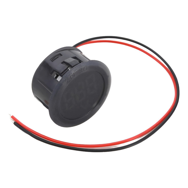 Voltimetro Digital Led Dc 4v 12v 24v 100v Pantalla Circular