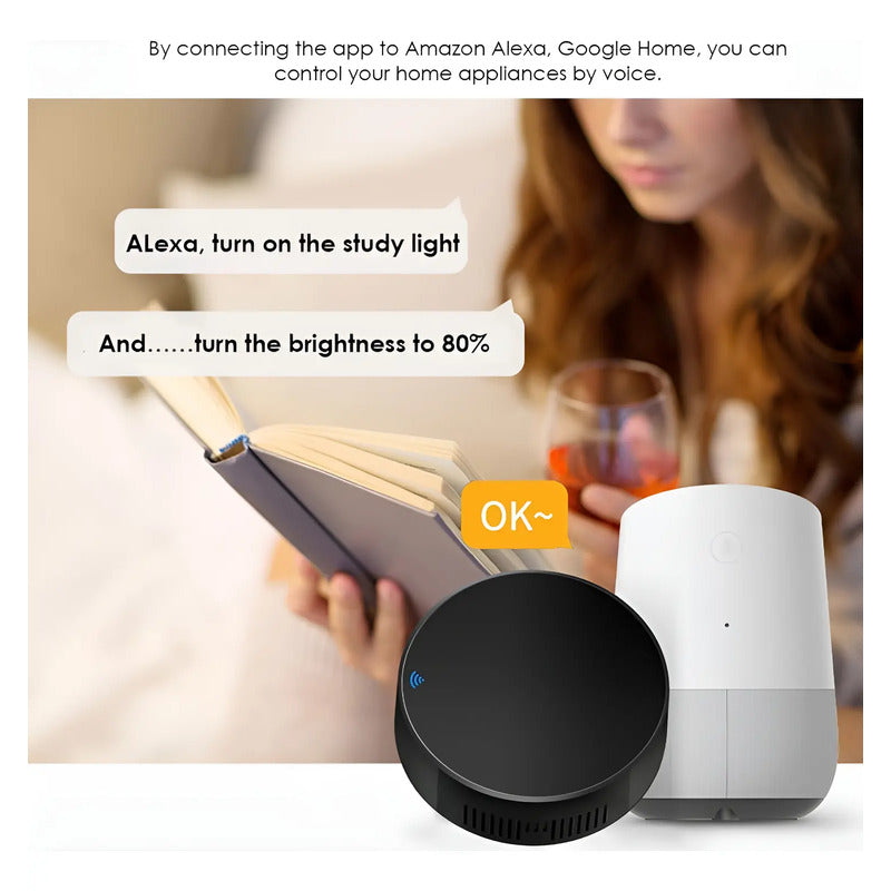 Control Remoto Inteligente Wifi Compatible Alexa Google Tuya Negro