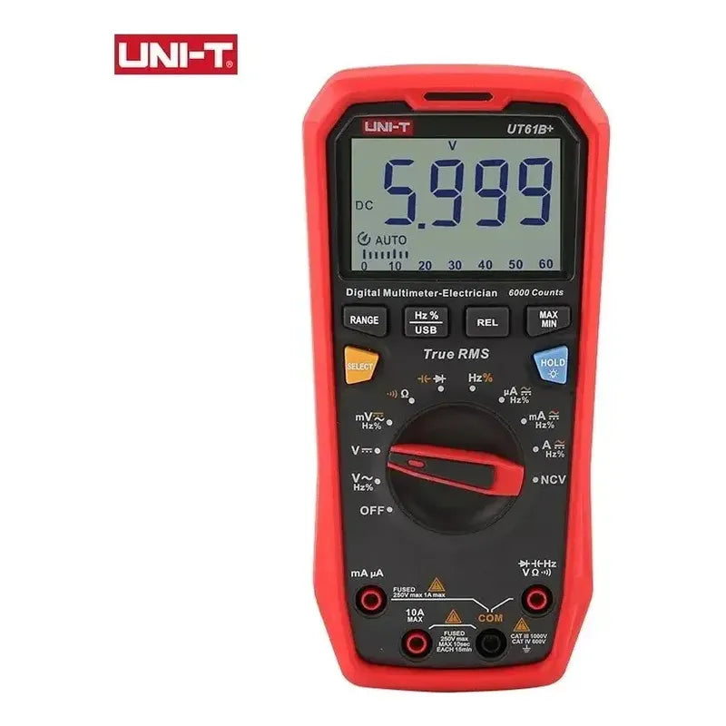 Multímetro Digital Usb Uni-t Ut61e+ Capacitor Hfe 1000v Rms