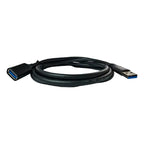 Cable Extensión Alargador Usb A Macho Hembra 2 Mt Usb 3.0 Negro
