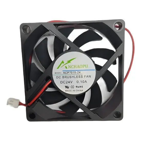 Ventilador Fan Cooler Acp7015-24 24v 70x15mm 2 Pines 7015 Negro