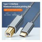 Cable Usb Tipo C A Usb-b 2.0 Impresora 2m Para Mac/pc/androi