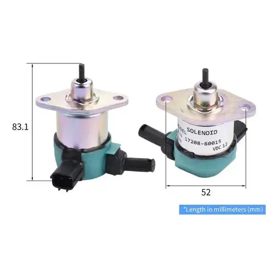 Solenoide Combustible 12v 17208-60015 60016 D905 D1005 D1105