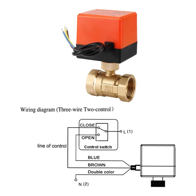 Electro Valvula Bola Motorizada Llave 12v 24v Dn25 Actuador