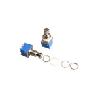 Switch Presion Pulsador Interruptor Pedalera 3pdt 9 Pines Azul Silver