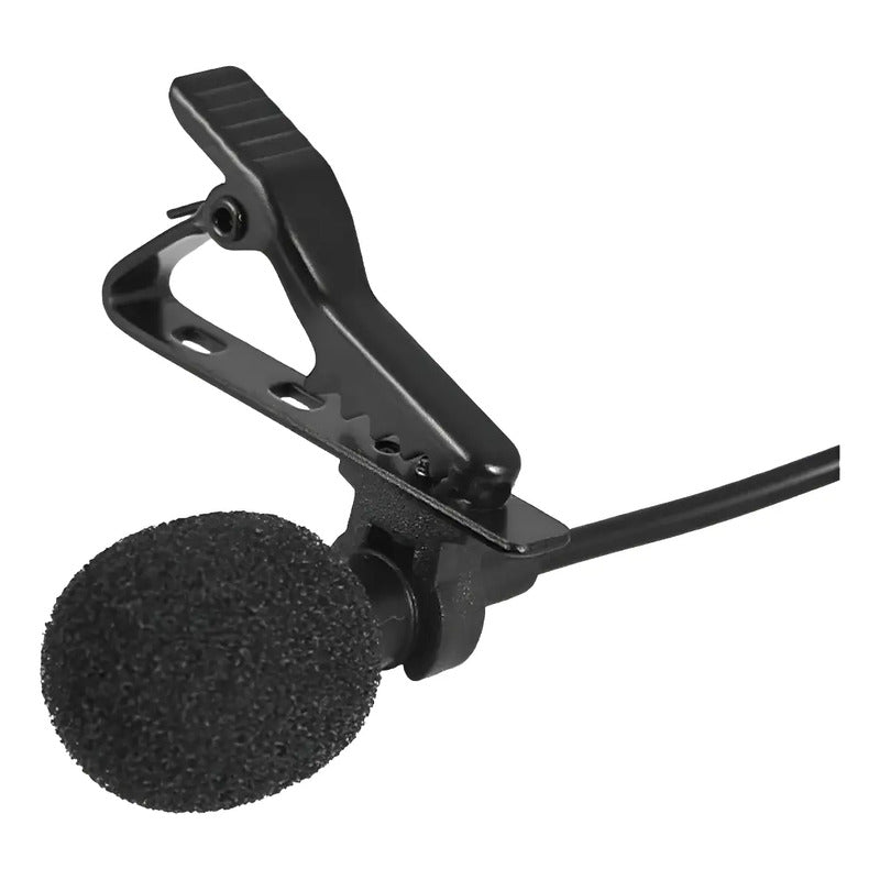 Micrófono Condensador Lavalier Solapa Para Celulares Tab Pc Negro