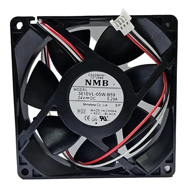 Ventilador Fan 3610vl-05w-b59 92x92x25mm 24v 3pin Negro 9225 Negro
