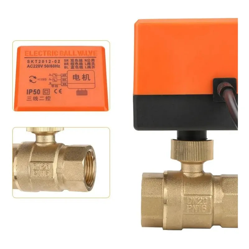 Electro Valvula Bola Motorizada Llave 12v 24v Dn25 Actuador