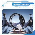 Cable De Programación Usb Pc63 Para Pd500 Pd506 Pd560 Pd58 Negro