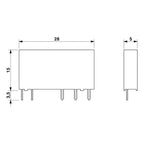 Rele Relay Cat700-tbr60 60v Dc 6a 250v Ac 5 Pines