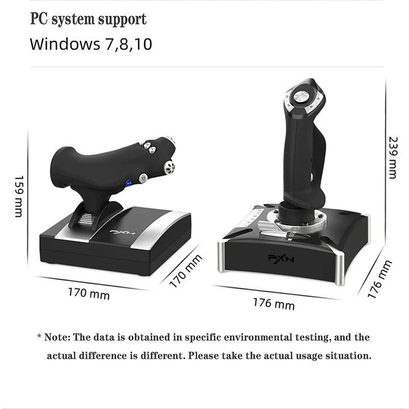 Joystick Simulador Vuelo Pxn-2119 Pro Palanca Usb Control Rojo Con Negro