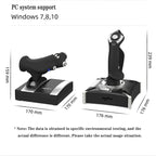 Joystick Simulador Vuelo Pxn-2119 Pro Palanca Usb Control Rojo Con Negro