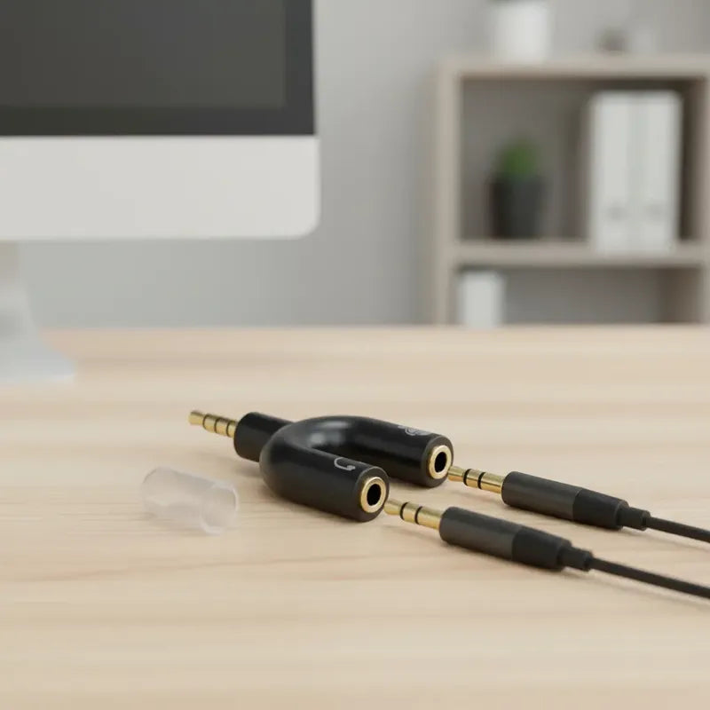 Adaptador 3.5mm Audio Macho Microfono Audifono Hembra Pololo