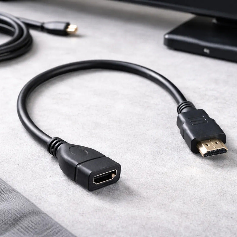 Extension Para Hdmi Macho A Hdmi Hembra 30 Cm Full Hd 4k