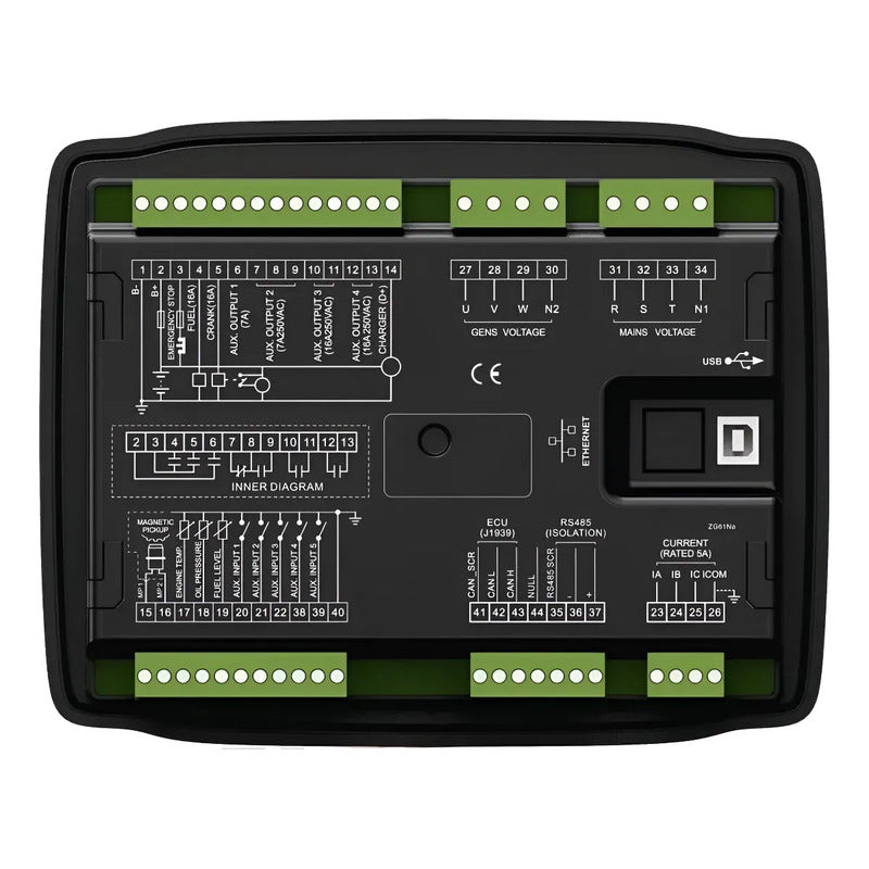 Controlador Generador Arranque Automatico Hgm6120n Display