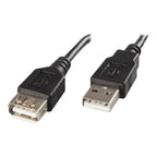 Cable Extension Usb 2.0 A/b Macho Hembra 1,5 Metros Negro